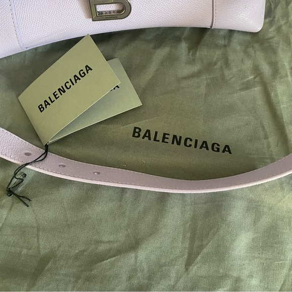 AUTH BALENCIAGA Hourglass Downtown Lilac Shoulder Bag crossbody - Picture 12 of 13